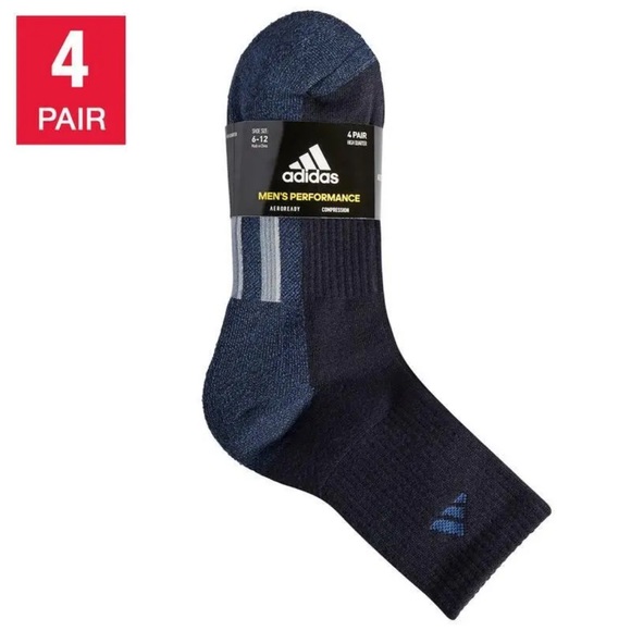 adidas Underwear & Socks Adidas Mens Performance High Quarter Socks